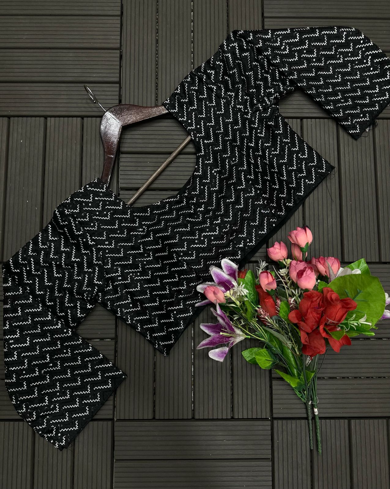 Effortless Pre Draped Ready To Wear Embroidered Sequins Work Saree