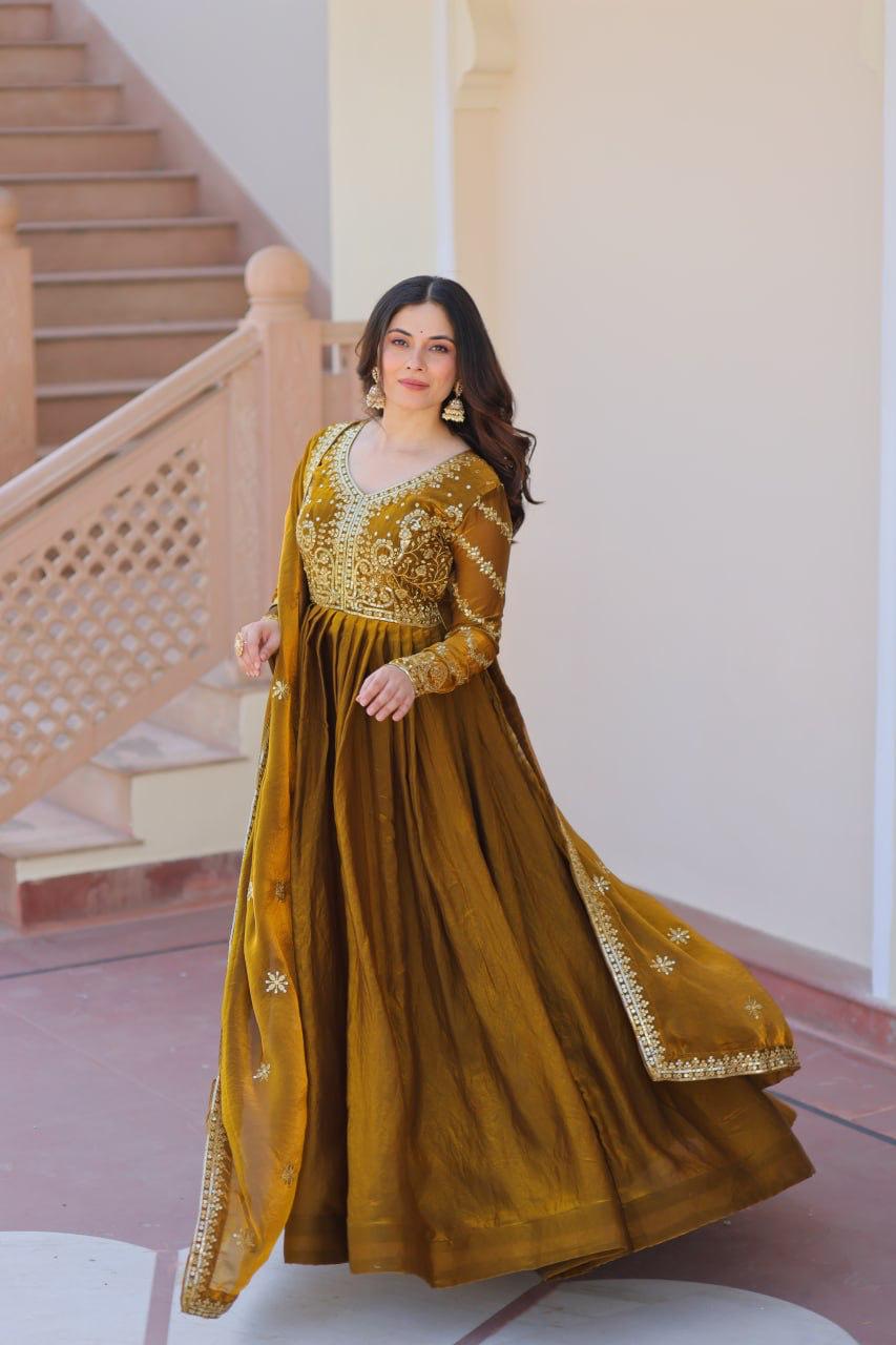 OCCASION EXCLUSIVE PREMIUM READYMADE GOWN-DUPATTA COLLECTION