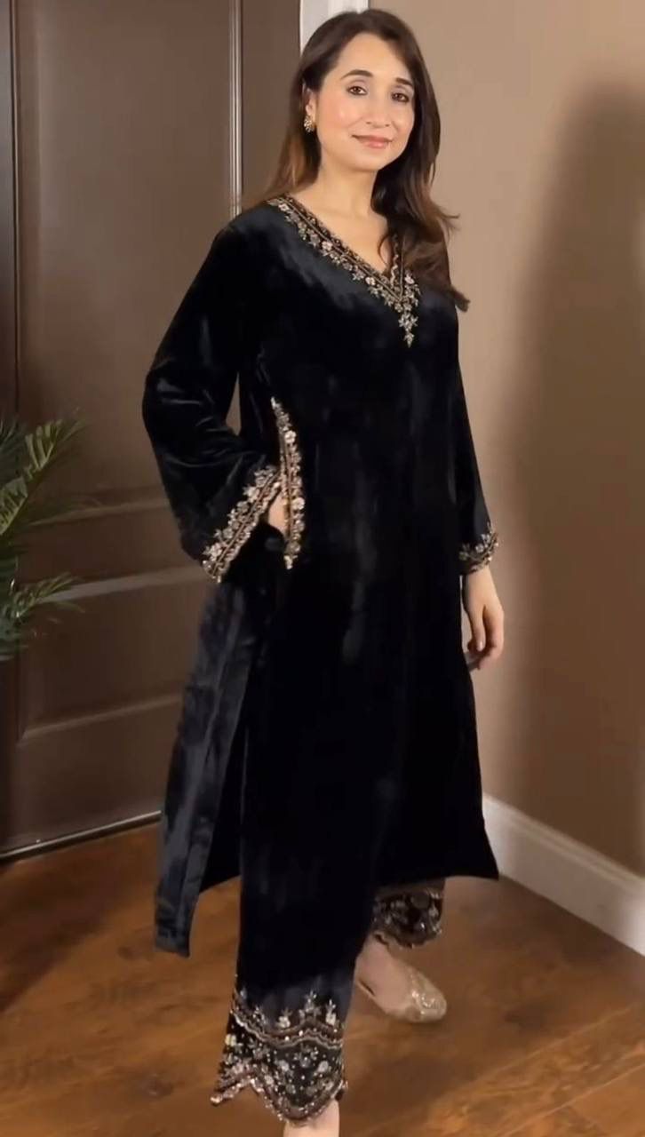 Velvet Stylish Occassion Exclusive Outfit