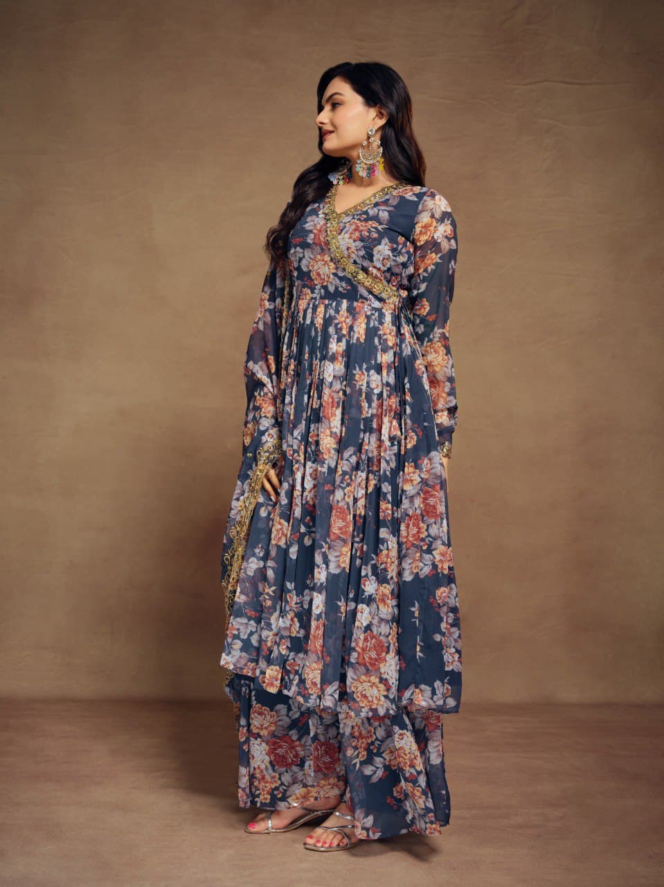 Cool Chiffon Premium Palazzo Suit set